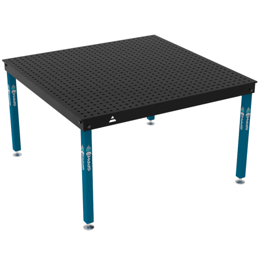 Schweiß- & Montagetisch BASIC 12 mm – 1500 × 1480 mm – auf Füßen – Ø16 mm / 50×50 mm Raster