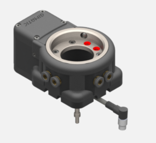 Elektrischer Werkzeugwechsler, 24Vdc, Roboterseite, Nutzlast 20kg, IP54, M8-Winkelstecker, 8-polig, NPN-Steuerung, 2 PNP-Digitalausgänge, 6 pneumatische Anschlüsse ø6mm-Rohr. Zentrierdorne inbegriffen