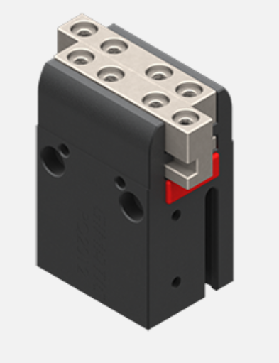 Selbstzentrierender, pneumatischer Parallelgreifer, 3,5/8 bar, M3, mit Buchsen