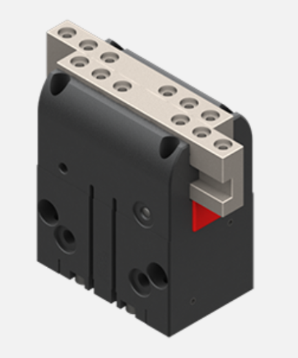 Selbstzentrierender, pneumatischer Parallelgreifer, 3,5/8 bar, M5, mit Buchsen