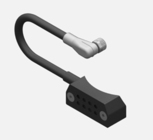 Electric connector for robot side, M8 female
