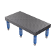 Schweißtisch EXPERT 25 mm – 2400 × 1200 mm – auf Rädern – diagonales Raster