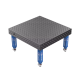 Schweißtisch EXPERT 25 mm – 1500 × 1480 mm – auf Rädern – diagonales Raster