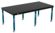 Schweiß- & Montagetisch BASIC 12 mm – 2400 × 1200 mm – auf Rädern – diagonales Raster