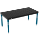 Schweiß- & Montagetisch BASIC 12 mm – 2000 × 1000 mm – auf Füßen – Ø28 mm / 100×100 mm Raster