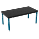 Schweiß- & Montagetisch BASIC 12 mm – 2000 × 1000 mm – auf Füßen – Ø16 mm / 100×100 mm Raster