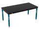 Schweiß- & Montagetisch BASIC 12 mm – 2000 × 1000 mm – auf Füßen – diagonales Raster