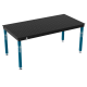 Schweiß- & Montagetisch BASIC 12 mm – 2000 × 1000 mm – auf Füßen – Ø16 mm / 50×50 mm Raster