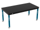 Schweiß- & Montagetisch BASIC 12 mm – 2000 × 1000 mm – auf Rädern – diagonales Raster