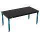 Schweiß- & Montagetisch BASIC 12 mm – 2000 × 1000 mm – auf Rädern – Ø16 mm / 50×50 mm Raster