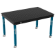 Schweiß- & Montagetisch BASIC 12 mm – 1500 × 1000 mm – auf Rädern – Ø16 mm / 50×50 mm Raster