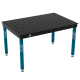 Schweiß- & Montagetisch BASIC 12 mm – 1200 × 1200 mm – auf Füßen – Ø28 mm / 100×100 mm Raster