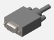 Kabel mit Stecker, D-SUB 15 Pin Typ VGA, Buchse, Länge 1,5 Meter, 0/250 Vac, Max 0,5 A