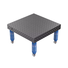 Schweißtisch EXPERT 25 mm – 1500 × 1480 mm – auf Rädern – diagonales Raster