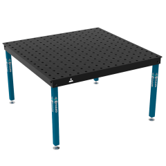 Schweiß- & Montagetisch BASIC 12 mm – 1500 × 1480 mm – auf Füßen – Ø28 mm / 100×100 mm Raster