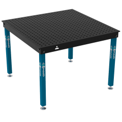 Schweiß- & Montagetisch BASIC 12 mm – 1200 × 1200 mm – auf Füßen – Ø16 mm / 50×50 mm Raster