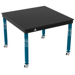 Schweiß- & Montagetisch BASIC 12 mm – 1200 × 1200 mm – auf Rädern – Ø16 mm / 100×100 mm Raster