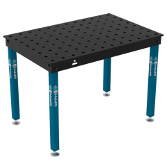 Schweiß- & Montagetisch BASIC 12 mm – 1200 × 800 mm – auf Füßen – Ø28 mm / 100×100 mm Raster
