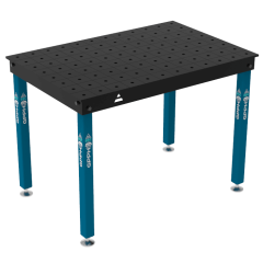 Schweiß- & Montagetisch BASIC 12 mm – 1200 × 800 mm – auf Füßen – Ø16 mm / 100×100 mm Raster