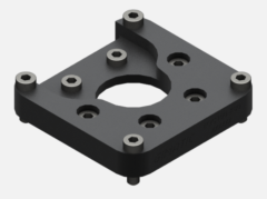 Fixing flange EQC100-A for robots with ISO 9409-1-80-4-M8 interface. Screws, sleeves and centering pins included.