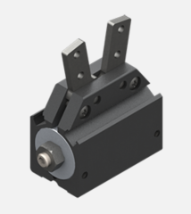 Selbstzentrierender, pneumatischer Winkelgreifer, normal geöffnet, 2,5/8 bar, M5