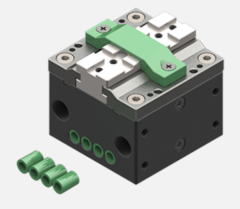 Selbstzentrierender, pneumatischer Parallelgreifer, 2/8 bar, G1/8