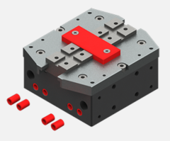 Selbstzentrierender, pneumatischer Parallelgreifer, 2/8 bar, G1/8