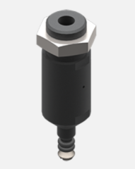 Mikro-Dehnungsgreifer NBR, Größe 4 mm, M5, Gewindeschaft M10x1, 4,5/8 bar, mit Mutter